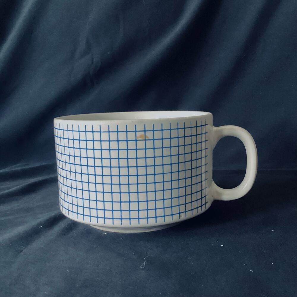 Large Blue Graph Mug